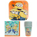 ミニオンズ パーティーグッズ セット 3アイテム yts0366 使い捨て 食器 ミニオン MINIONS パーティー 紙皿 紙ナプキン 紙コップ 誕生日 誕生...