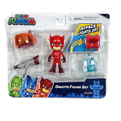 パジャマスク フィギュア セット ( アウレット ) 17224b PJMASKS フィギュア 光る キャラクター グッズ ヒーロー こども キッズ 幼児 赤 レッド かわいい かっこいい アニメ ディズニージュニア しゅつどう！パジャマスク 忍者 輸入品 インポート