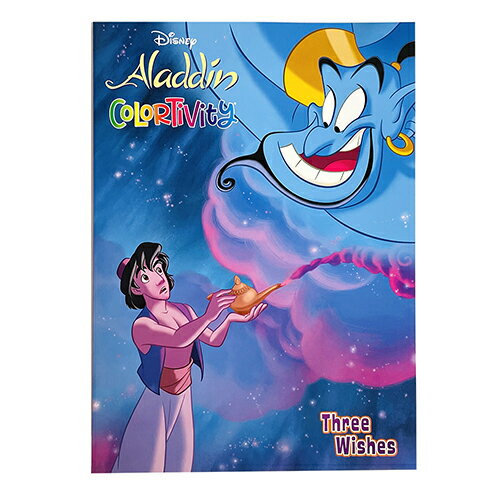 アラジン ぬりえ Three Wishes 16413b ディズニープリンセス ぬり絵 塗り絵 カラーリングブック アクティビティーブック 知育 英語 ディズニー Disney Aladdin ジーニー 輸入品 インポート MAD…