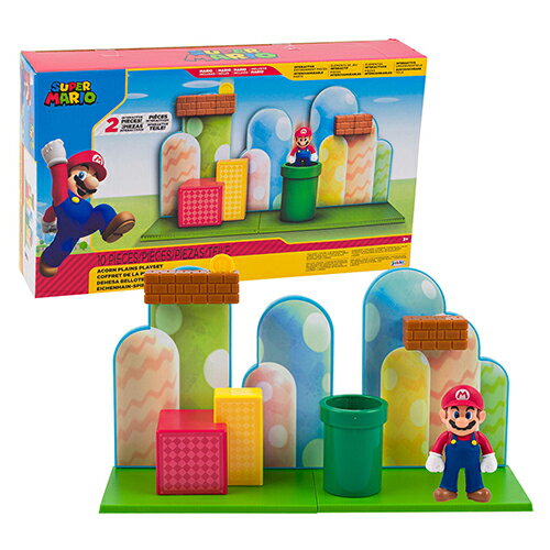 スーパーマリオ 10pc プレイセット マリオ付き ( どんぐりへいげん ) 17608 アメリカ マリオ SUPERMARIO おもちゃ 背景 ジオラマ ミニ...