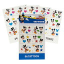 ミッキー タトゥー シール 4シート 96個入り 18377 TATTOO ボディーシール 水貼り 水で貼れる ディズニー Disney ミッキーマウス Mic...