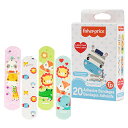 フィッシャープライス 絆創膏 20枚入り 18394 Fisher Price ばんそうこう どうぶつ アニマル かわいい キッズ 子供 子ども こども 男の子...