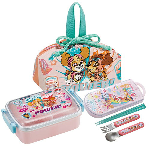パウパトロール ランチ 3点 セット 450ml 角型 ( ガール ) yts1007 ピンク パウパト 女の子 弁当箱 ランチボックス お弁当箱 カトラリーセット はし 箸 フォーク スプーン ランチ巾着 巾着袋 弁当 グッズ 入園 幼稚園 保育園 かわいい パウ・パトロールのサムネイル