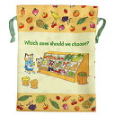 リチャード・スキャリー トラベル巾着 ( スーパーマーケット ) 18571 Richard Scarry かわいい イラスト 絵本 キャラクター 猫 ねこ ネ...