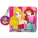 ディズニープリンセス 2つ折り 財布 ( 後ろ縦柄 )19017 お財布 おさいふ ウォレット コインパース 札入れ ピンク プリンセス 女の子 キラキラ ラメ...