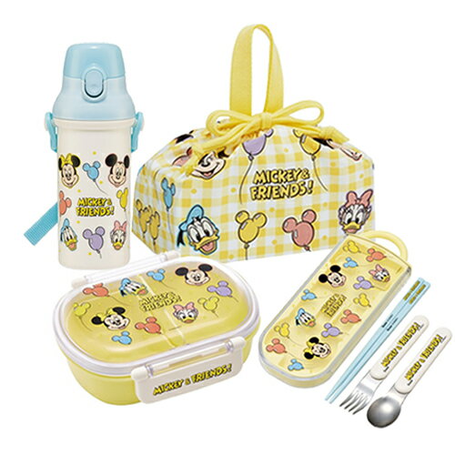 ミッキー & フレンズ 360ml ランチ セット 4点 ( 弁当箱 トリオ 巾着 水筒 ) yts1253 お弁当箱 ランチボックス お弁当 ランチ 弁当箱 ...