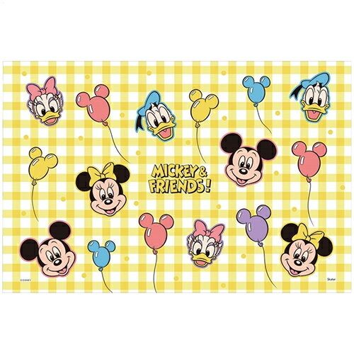 ミッキー＆フレンズ 風船 レジャーシート S 一人用 子供用 19462 しきもの 敷物 レジャーマット キッズ ディズニー ミッキー ミニー ドナルドダック 長方形 遠足 幼稚園 保育園 こども 入園準備 かわいい 黄色 イエロー キャラクター グッズ 雑貨 スケーター