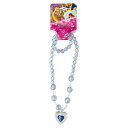 ディズニープリンセス ハート ネックレス ( シンデレラ ) 19485 アクセ アクセサリー キッズアクセサリー ペンダント 首飾り ビーズ 女の子 こども キッズ グッズ ブルー 雑貨 かわいい おしゃれ プチギフト プレゼント ハロウィン ディズニー KH1409