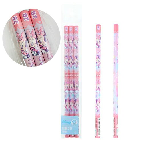 ゆめかわ！ 鉛筆 2B 3本組 ( ミニー ) 19583 サンスター文具 ディズニー 鉛筆 えんぴつ エンピツ 文具 ステーショナリー かわいい 黒 新入学 入学準備 キャラクター グッズ S5021251