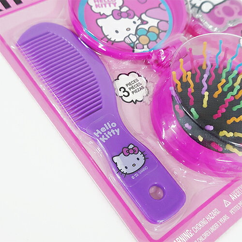 ハローキティ ヘアブラシ & ミラー 3点 19764 キティちゃん グッズ くし ヘアブラ...