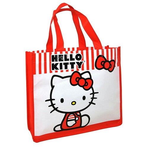 Rakuten - ハローキティ ショッパー トートバッグ 19771 トート ショッパー エコバッグ 不織布 手提げ マチあり Hello Kitty 女の子 かわいい キャラクター グッズ 雑貨 輸入 Kuromi MHKT