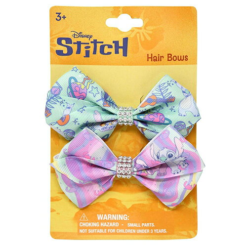 キャラクター雑貨 ポップルのスティッチ リボン ヘアクリップ 2個 20063 リロ&スティッチ グッズ ヘアアクセサリー アクセサリー クリップ ヘアクリップ 髪飾り かわいい 女の子 女子 おしゃれ ディズニー キャラクター グッズ 雑貨 輸入 Stich 2pk Hair Bows 2SBO|詳細画像