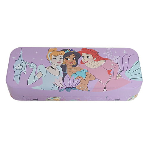 ディズニープリンセス 缶ペン ( パープル ) 20074b ペンケース 筆箱 ふでばこ 缶ペンケース 文具 文房..
