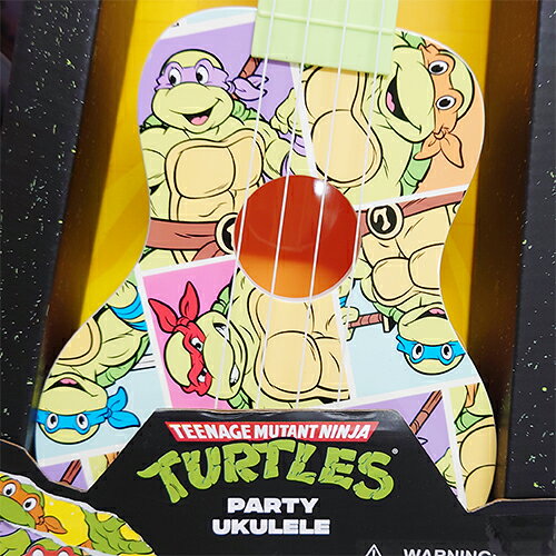 キャラクター雑貨 ポップルのタートルズ パーティー ウクレレ 20102 おもちゃ 楽器 ギター 4弦 こども 子ども 幼児 男の子 女の子 ミュータントタートルズ 忍者 TMNT キャラクター グッズ インポート 輸入品｜アングル3