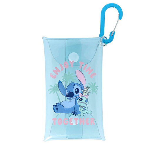 スティッチ クリア ポーチ ミニ SB ライトブルー 20186 クリアポーチ ミニポーチ カラビナ付き 小物入れ キャラクター グッズ 雑貨 Disney リロ＆スティッチ Stitch かわいい サンスター文具 S2336421