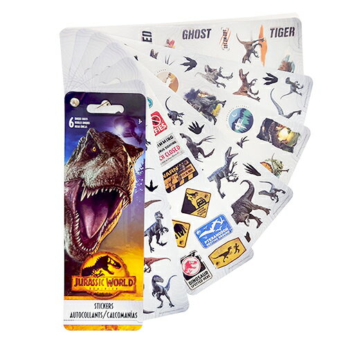 Rakuten - ジュラシックワールド ステッカー 6シート 20354 Jurassic World 恐竜 グッズ シール ご褒美シール ごほうび アメリカ キャラクター 雑貨 デコ デコレーション 輸入品 海外 インポート ST2216