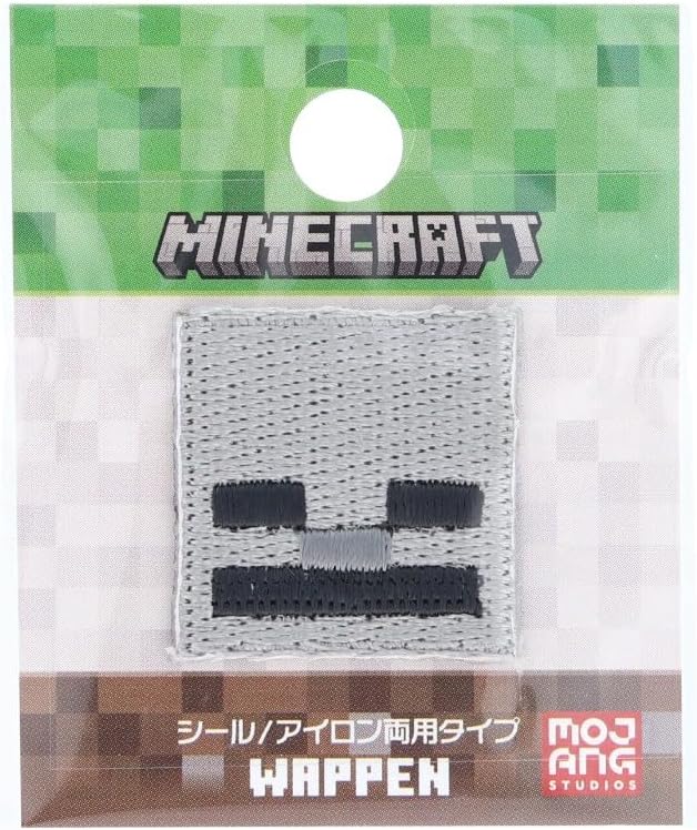 Rakuten - マインクラフト ワッペン シール ／ アイロン 両用タイプ ( SKELETON / スケルトン ) 20367 マイクラ グッズ アップリケ パッチ 小さい 小さめ 刺繍 手芸 手作り ハンドメイド デコ カスタム 男の子 女の子 ゲーム キャラクター Minecraft Applique Patch MYS007