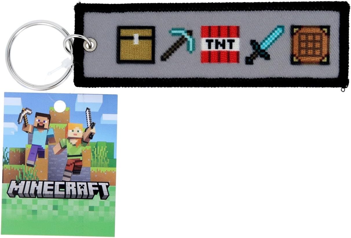 マインクラフト ししゅうフライトタグ ( G ) グレー 20384 Minecraft ゲーム キャラクター マイクラ グッズ キーホルダー キーチェーン バッグチャーム アクセント ゲームキャラ ファッション おしゃれ 雑貨 小物 MYFT003