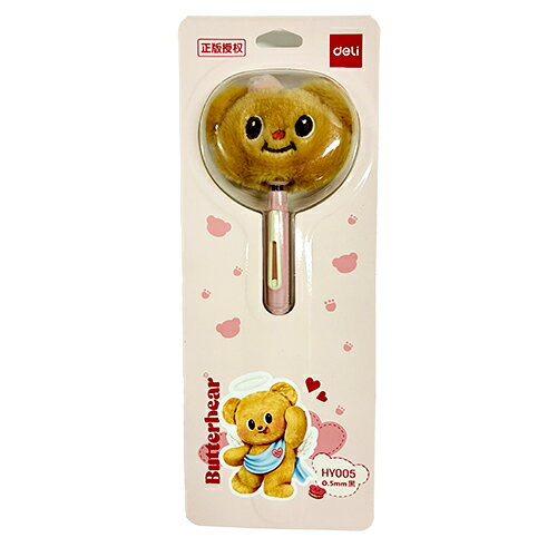 Rakuten - バターベア マスコット ボールペン ( PK ) 20625a 0.5mm 黒 ブラック ペン Butter bear マスコット付き ぬいぐるみ 文具 文房具 筆記具 ステーショナリー かわいい タイ くま クマ ノーン・ヌーイ キャラクター グッズ 雑貨 輸入 HY005