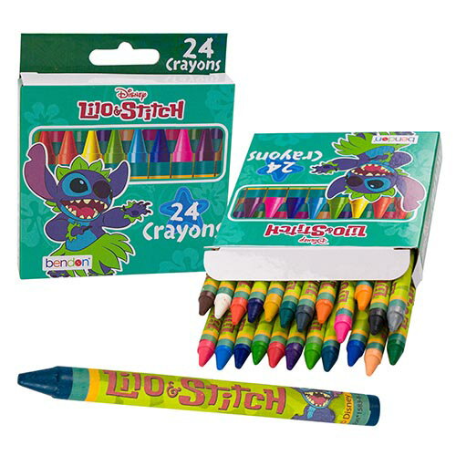 リロ&スティッチ クレヨン 24色入り 20642 くれよん 文具 文房具 塗り絵 ぬりえ お絵かき おえかき キャラクター disney ディズニー 雑貨 グッズ Lilo & Stitch Crayons 輸入品 インポート