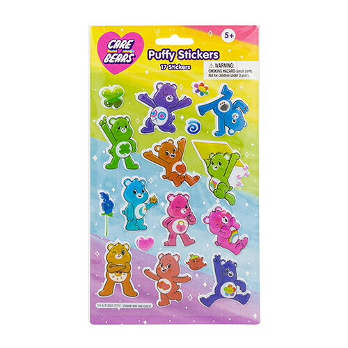 Rakuten - ケアベア パフィーステッカー 17pcs 20669 Care Bears グッズ ぷくぷく シール ステッカー キャラクター グッズ Care Bears Puffy Stickers 輸入品 インポート