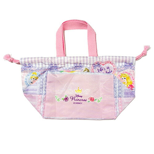 ディズニープリンセス ランチ巾着 ( 26 ) 20720 弁当袋 お弁当 弁当巾着 ランチ袋 巾着 袋 入園 入学 女の子 幼児 キッズ かわいい ディズニー アリエル ラプンツェル ベル ピンク 日本製 3