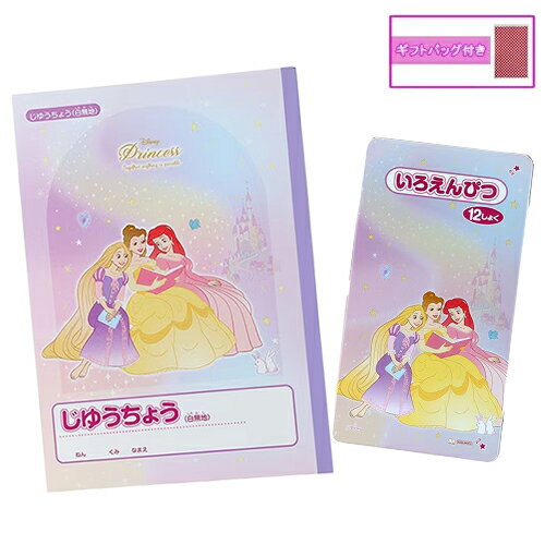 디즈니 프린세스 문구 세트 2점 (자유장 색연필) yts1672 학용품 상품 문구 문구구 문구 세트 소녀 초등학생 학동 여자 귀여운 입원 입학 선물 선물
