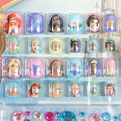 ディズニープリンセス キッズネイルチップ セット 20789 ラインストーン ネイルフ...