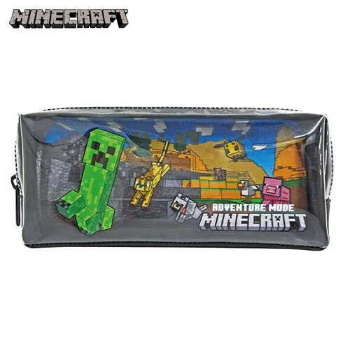 Rakuten - マインクラフト レイヤードポーチ 21151 マイクラ グッズ Minecraft ゲーム キャラクター マイクラグッズ ペンポーチ ペンケース 筆箱 ジッパー Mob ブラック かわいい ゲームキャラ 雑貨 ケイカンパニー MCT-LP