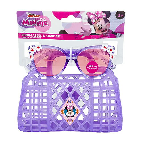 Rakuten - ミニー サングラス & ケース セット 21195 Sunglasses UVカット 紫外線カット ミニーマウス ミニーちゃん ピンク パープル キッズファッション おしゃれ キャラクター グッズ 雑貨 こども 幼児 低学年 レジャー 海水浴 アウトドア 女の子 かわいい 輸入品 インポート 23116