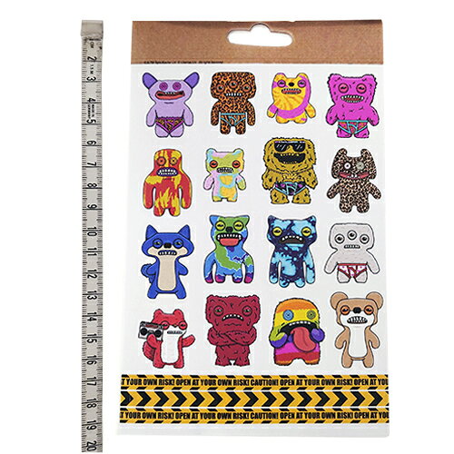 キャラクター雑貨 ポップルのファグラー ステッカー パッド 4シート 21244 シール ご褒美シール ごほうび 装飾 デコレーション 文具 文房具 キャラクター グッズ 雑貨 Fuggler Stickers 輸入品 インポート｜アングル2