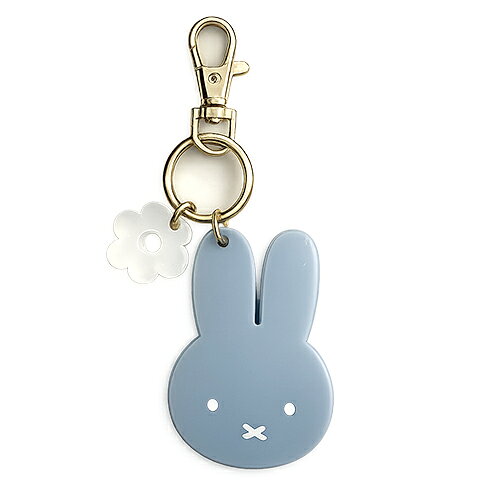 MIFFY THICK FLOWER チャーム ( グレー ) 21321 ミッフィー キーホルダー キーリング キーチェーン チャーム ディックブルーナ ブルーナ MIFFY うさぎ かわいい 絵本 キャラクター 雑貨 Dick Bruna MIFF-262