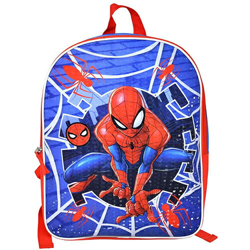 スパイダーマン リュック 15インチ ( ウェブ・シューティング ) 21279 バッグ リュックサック バックパック マーベル キャラクター グッズ 雑貨 キッズ 男の子 Marvel Spiderman 15" Backpack 輸入品 インポート USA