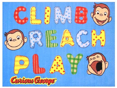 おさるのジョージ マット (PLAY) 8183 Curious George ラグ ラグマット 玄関 子供部屋 インテリア キャラクター 雑貨 グッズ メール便不可【10p】 [2]