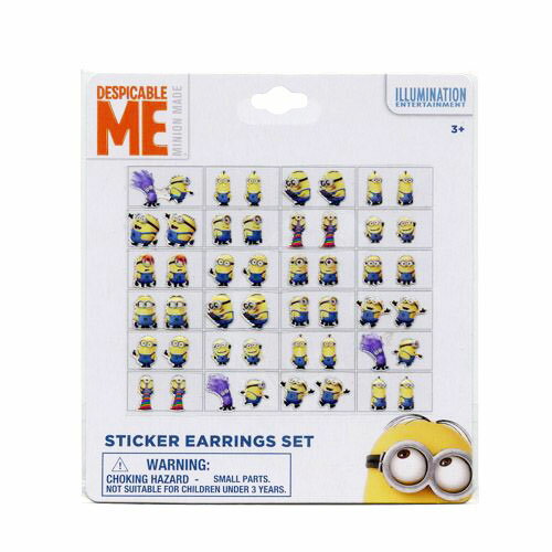 ミニオン 24pcピアスシールセット 10410 MINION 怪盗グルーのミニオン危機一発 Despicable Me 2 STICKER EARRINGS SET アクセサリー おもちゃ 子供 キャラクター 雑貨 グッズ 送料無料 メール…