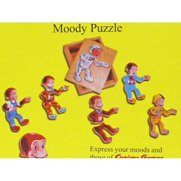 キュリアスジョージ(おさるのジョージ)　着せ替えウッドパズル　6　パズル　Moody Puzzle 木製　きせかえ　グッズ　おもちゃ　知育　ギフト　プレゼント　誕生日 インポート　メール便不可子供会 クリスマス 景品