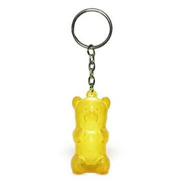 GUMMYGOODS キーチェーン イエロー くま グミ ライト 光る キーホルダー グミーランプ 輸入雑貨 黄色 メール便不可【残り僅か】子供会 クリスマス 景品