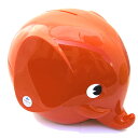 Norsu (ノルス)エレファントバンク Lサイズ(ディープオレンジ)オレンジ 貯金箱 北欧 雑貨 インテリア かわいい pud044 メール便不可
