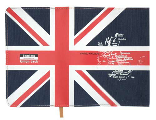 Bandiera (バンディエラ) ブックカバー 文庫版 U.K. 6947（BNBCS-002）イギリス国旗 UNION JACK 英国 BRITAIN 地図 雑貨 グッズ 送料込み メール便配送 2