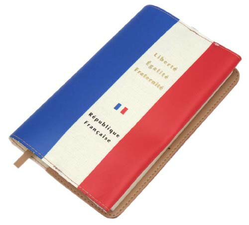 Bandiera (バンディエラ) ブックカバー 新書版 フランス 6951（BNBCM-004）フランス国旗 TRICOLORE FRANCEトリコロール 地図 雑貨 グッズ 本 送料込み メール便配送