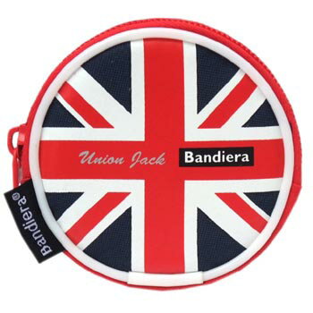 Bandiera (バンディエラ) コインケース U.K. 8423（BCO-002） イギリス国旗 ユニオンジャック 英国 United Kingdom Union Jack BRITAIN カラビナ財布 地図 小物入れ イヤホンケース 　ポーチ 雑貨 グッズ ギフト プレゼント 誕生日 送料込み メール便配送