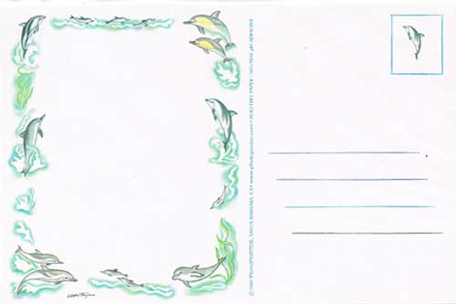 フォトポスト　ドルフィン 【4枚入り】 965 インポート 輸入品 アメリカ 写真 加工 デコ 手紙 ポストカード 送料無料 メール便配送