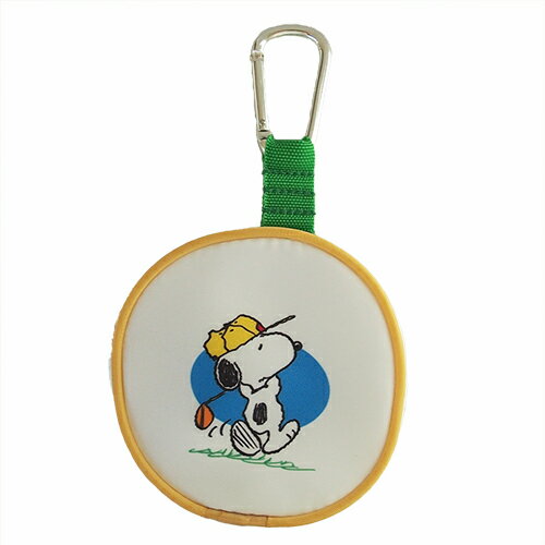 スヌーピー ゴルフボールケース ゴルフ upl006 PEANUTS グッズ ゴルフ スポーツ ボール収納 収納ケース ポーチ ケース カラビナ ティー 小学生 中学生 高校生 大学生 大人 かわいい 大人かわいい キャラクター 雑貨