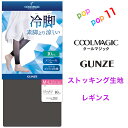 グンゼ シアーレギンス ストッキング生地 薄手レギンス レディース M-L L-LL 美しい透け感 素肌 履いてない 涼しい 伝線しにくい 10分丈 パンティ部メッシュ仕様 ムレにくい 涼感素材 黒 ブラック ナチュラルベージュ GUNZE COOLMAGIC クールマジック CGF820