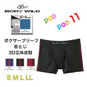 GUNZE グンゼ BODY WILD ボディワイルド　3D-Boxer ボクサーパンツ 前とじ メンズ S M L LL 紳士 男性用 カジュアル ストレッチ ソフトフィット シームレス 年間 3D 成型 BWS852J