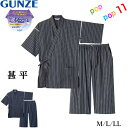 グンゼ メンズ 甚平 綿100% M L LL 春 夏 しじら 寝るテコ 紳士 男性 パジャマ ルームウェア プレゼント ギフト 父の日 GUNZE SK114...