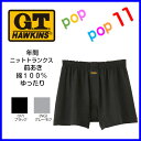 GUNZE グンゼ G.T.HAWKINS GTホーキンス ニットトランクス 前開き メンズ ゆったり M L LL コットン 綿100% 年間 HK1293C...