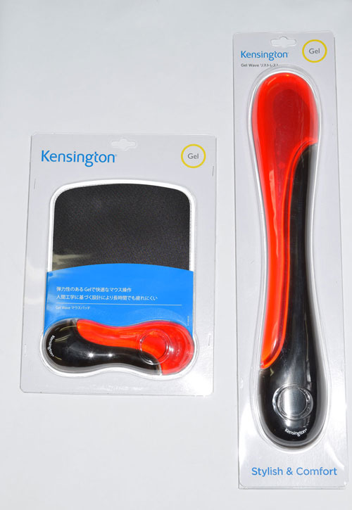 Kensington GEL Wave マウスパッド(K62402JP)/リストレスト(K62398JP)【セット/レッド】
