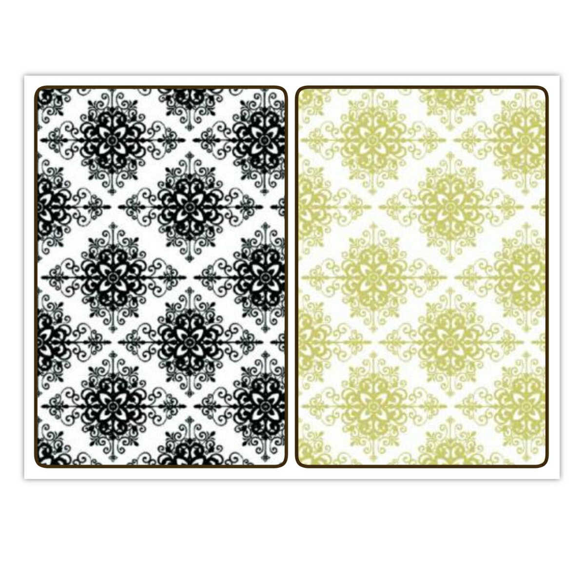 ポーセラーツ 転写紙 【白磁用・セット割】白磁用ダマスク転写紙 ブラック&ゴールドセット ダマスク柄 ダマスク ポーセラーツ ポーセラーツ転写紙 ポーセリンアー...