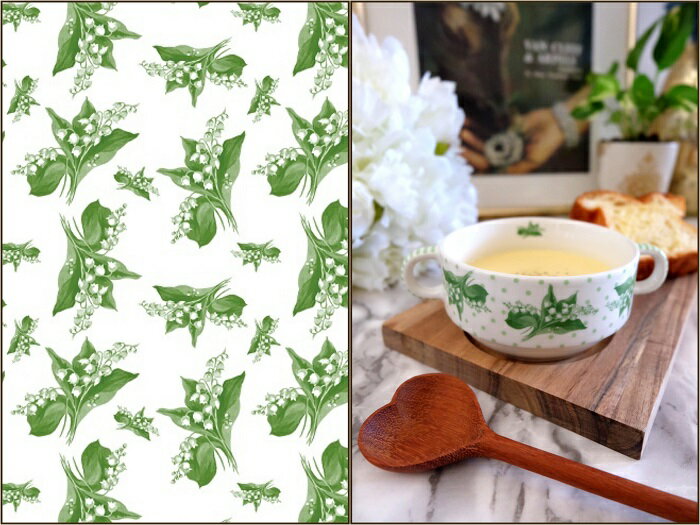 ポーセラーツ 転写紙 【白磁用】スズラン転写紙 すずらん 鈴蘭 フラワー ポーセラーツ ポーセリンアート用 かわいい ポーセラーツ転写紙 オリジナル 転写紙